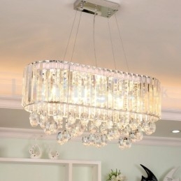 Affordable Luxury Rectangular Crystal Chandelier