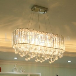 Affordable Luxury Rectangular Crystal Chandelier