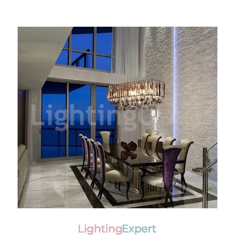 Affordable Luxury Rectangular Crystal Chandelier