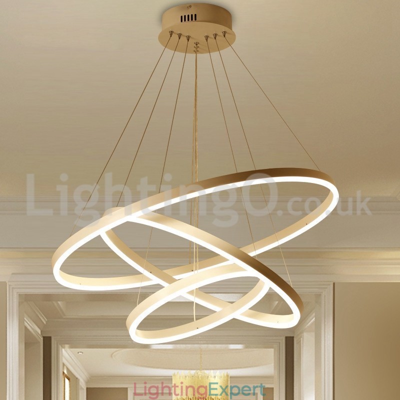 Modern Three Circle Pendant Light Remote Control