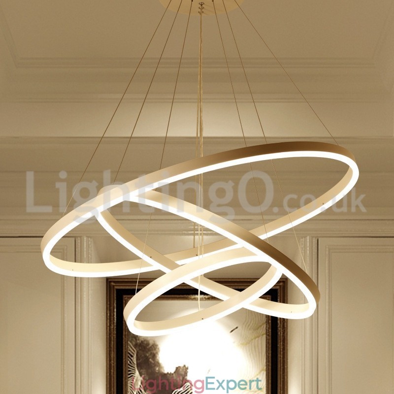Modern Three Circle Pendant Light Remote Control