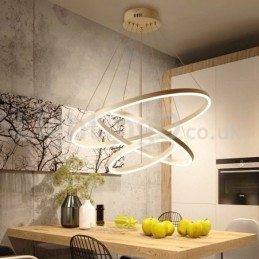 Modern Three Circle Pendant Light Remote Control