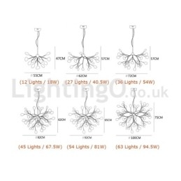 Post modern Fireflies Chandelier