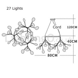 Luxury Post modern Round Fireflies Chandelier