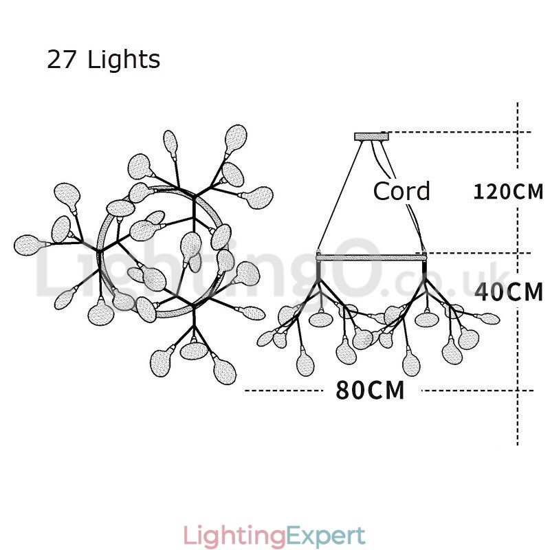 Luxury Post modern Round Fireflies Chandelier