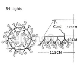 Luxury Post modern Round Fireflies Chandelier