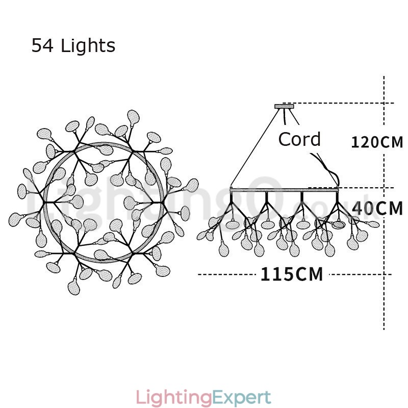 Luxury Post modern Round Fireflies Chandelier