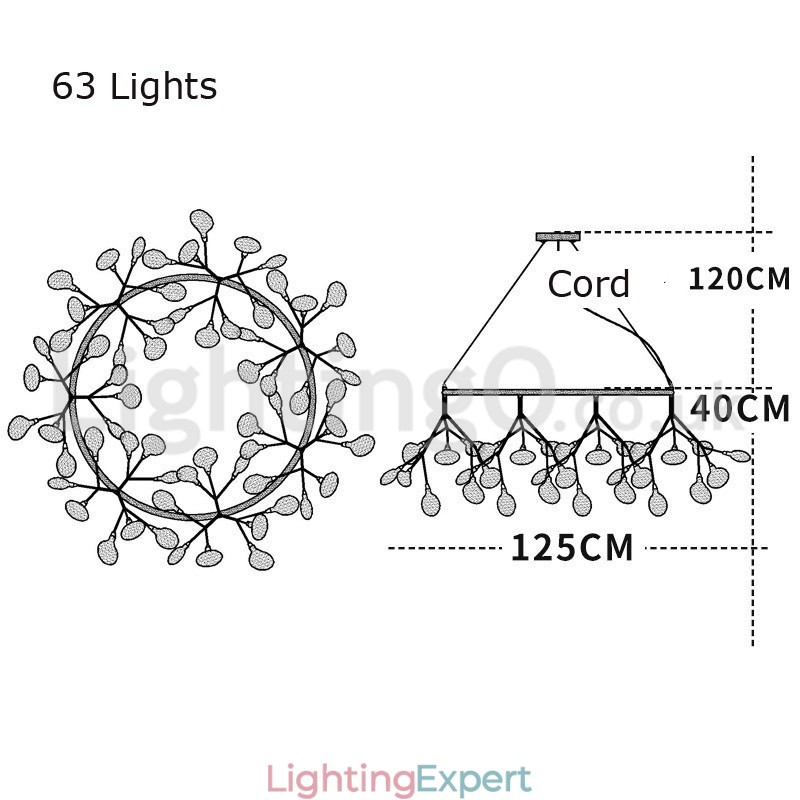 Luxury Post modern Round Fireflies Chandelier