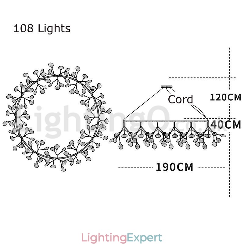 Luxury Post modern Round Fireflies Chandelier