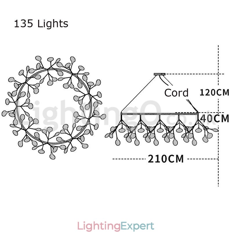 Luxury Post modern Round Fireflies Chandelier