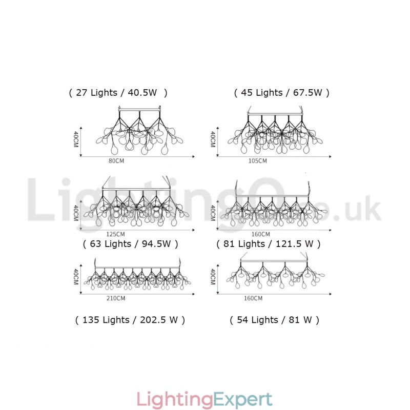 Luxury Post modern Round Fireflies Chandelier