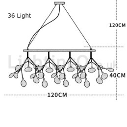 Post modern Fireflies Chandelier