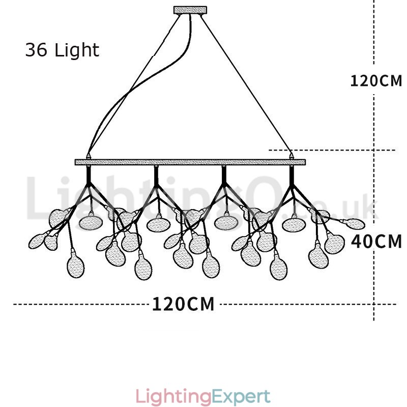 Post modern Fireflies Chandelier