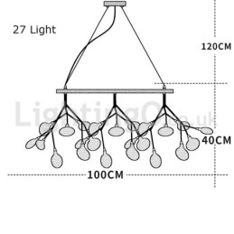 Post modern Fireflies Chandelier