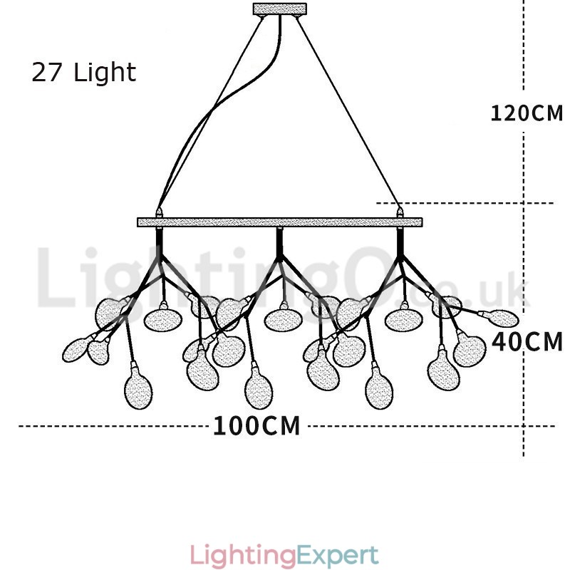 Post modern Fireflies Chandelier