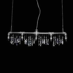 North American Style Creative 5 Light Chandeliert In Pipe Design