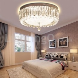 Modern Round Crystal Flush Mount Ceiling Lights
