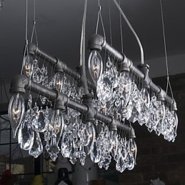 North American Style Creative 5 Light Chandeliert In Pipe Design