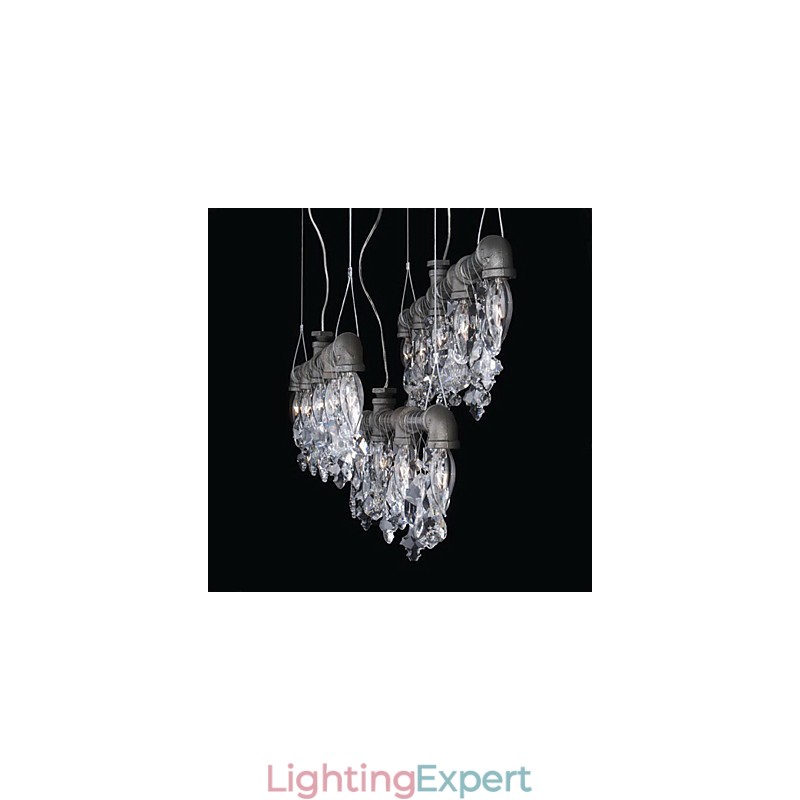 North American Style Creative 5 Light Chandeliert In Pipe Design