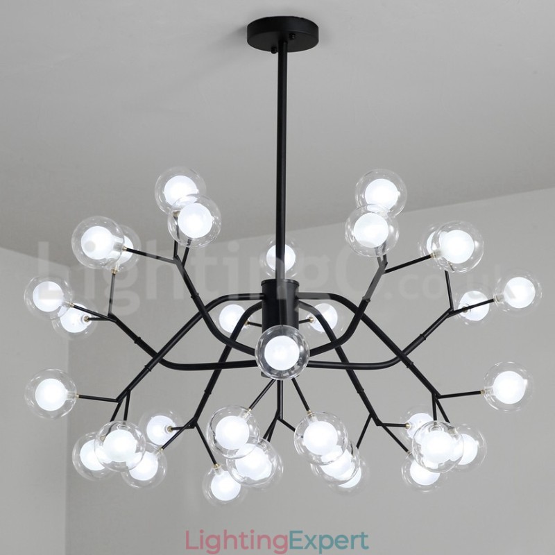 Nordic Style Magic Bean Chandelier Small Clear Transparent Glass Bubble Ball Chandelier