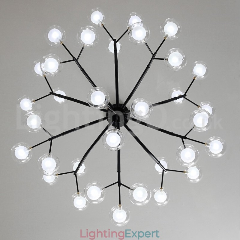Nordic Style Magic Bean Chandelier Small Clear Transparent Glass Bubble Ball Chandelier