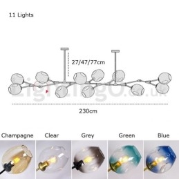 Nordic Modern Magic Bean Glass Chandelier Molecular Chandelier