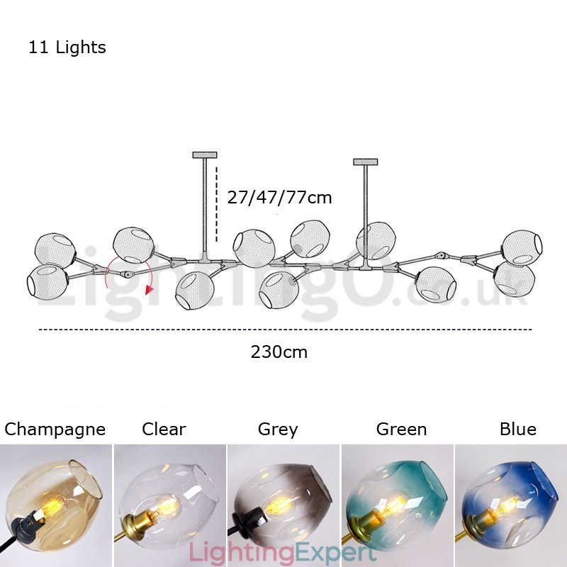Nordic Modern Magic Bean Glass Chandelier Molecular Chandelier