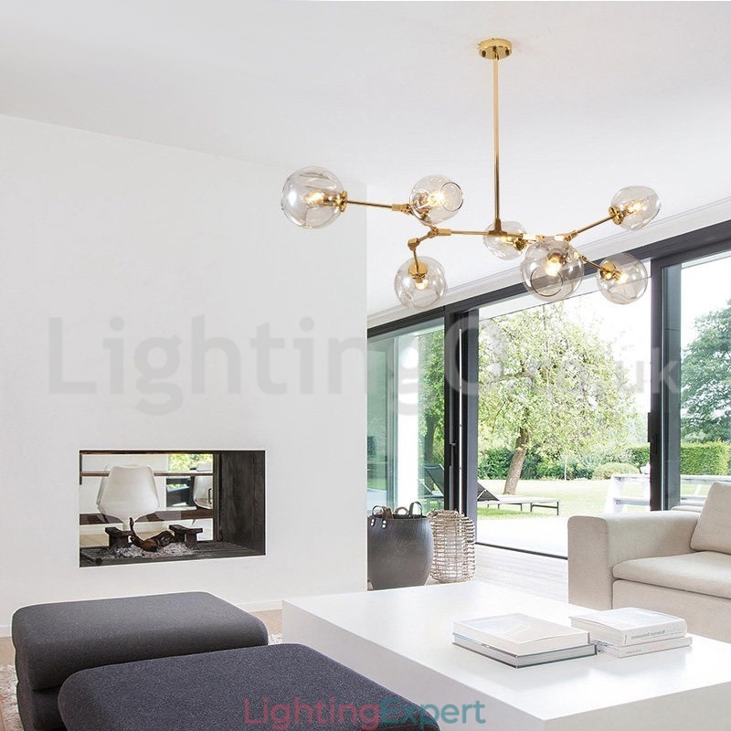 Nordic Modern Magic Bean Glass Chandelier Molecular Chandelier