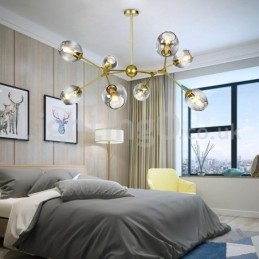 Nordic Postmodern Molecular Magic Bean Chandelier Cafe