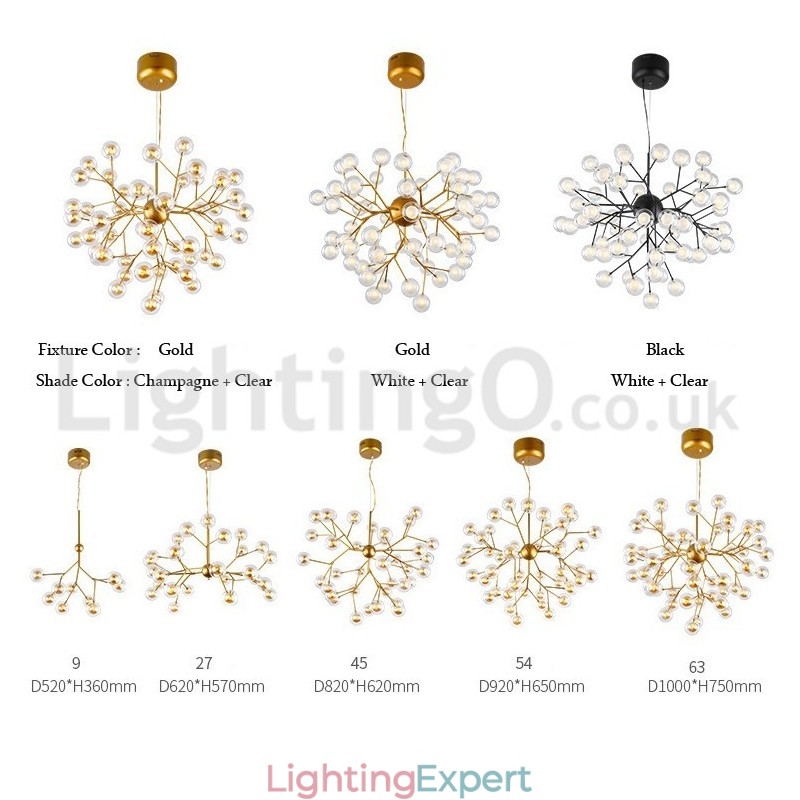 Nordic Postmodern Molecular Bubble Chandelier Glass Chandelier