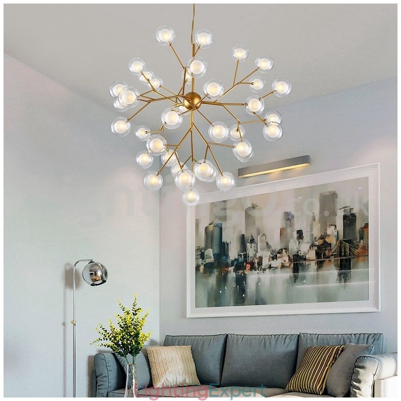 Nordic Postmodern Molecular Bubble Chandelier Glass Chandelier