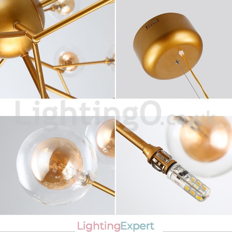 Nordic Postmodern Molecular Bubble Chandelier Glass Chandelier