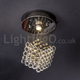 1 Light Modern K9 Crystal Ceiling Pendant Light Indoor Chandelier Lighting Lamps Fixtures