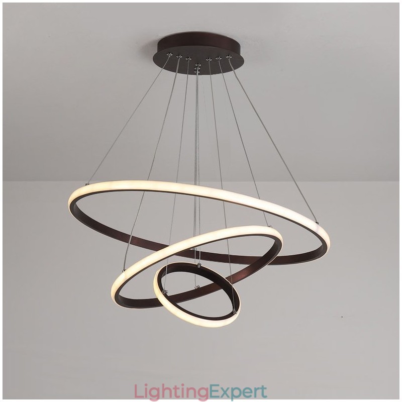 Dimmable Outside the Circles Light Pendant Light with Remote Control Modern Design Rings
