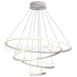 Dimmable Outside the Circles Light Pendant Light with Remote Control Modern Design Rings