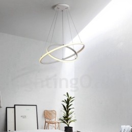 Dimmable Outside the Circles Light Pendant Light with Remote Control Modern Design Rings