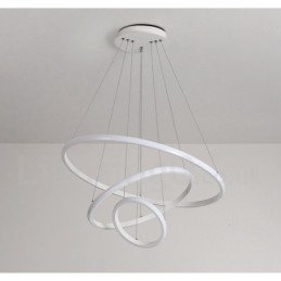 Dimmable Outside the Circles Light Pendant Light with Remote Control Modern Design Rings