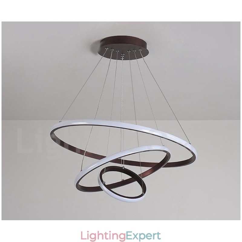 Dimmable Outside the Circles Light Pendant Light with Remote Control Modern Design Rings