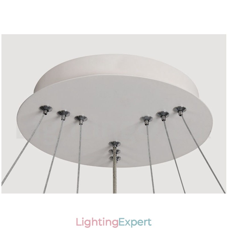Dimmable Outside the Circles Light Pendant Light with Remote Control Modern Design Rings