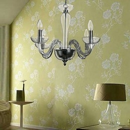 4 Light Crystal Pendant Light in Candle Lamp Bulb
