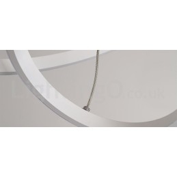 Dimmable Outside the Circles Light Pendant Light with Remote Control Modern Design Rings