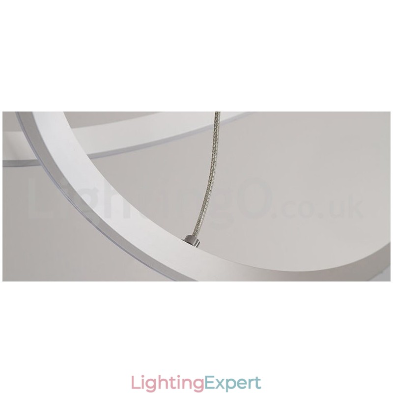 Dimmable Outside the Circles Light Pendant Light with Remote Control Modern Design Rings