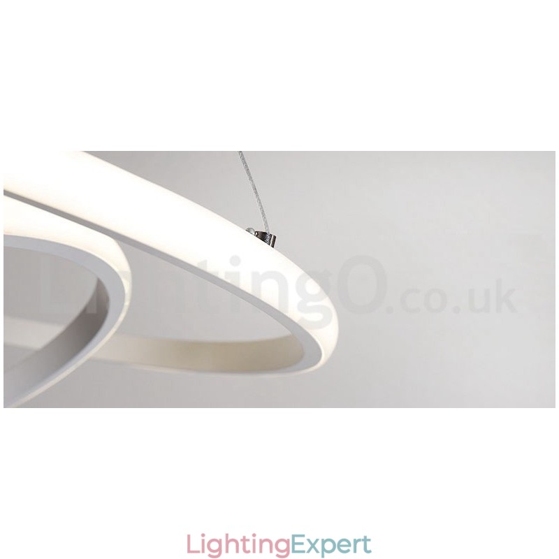 Dimmable Outside the Circles Light Pendant Light with Remote Control Modern Design Rings