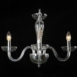4 Light Crystal Pendant Light in Candle Lamp Bulb