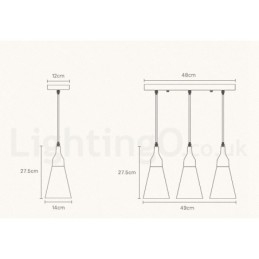 Wood Modern 1 Light 3 Lights Pendant Light with Fabric Shade