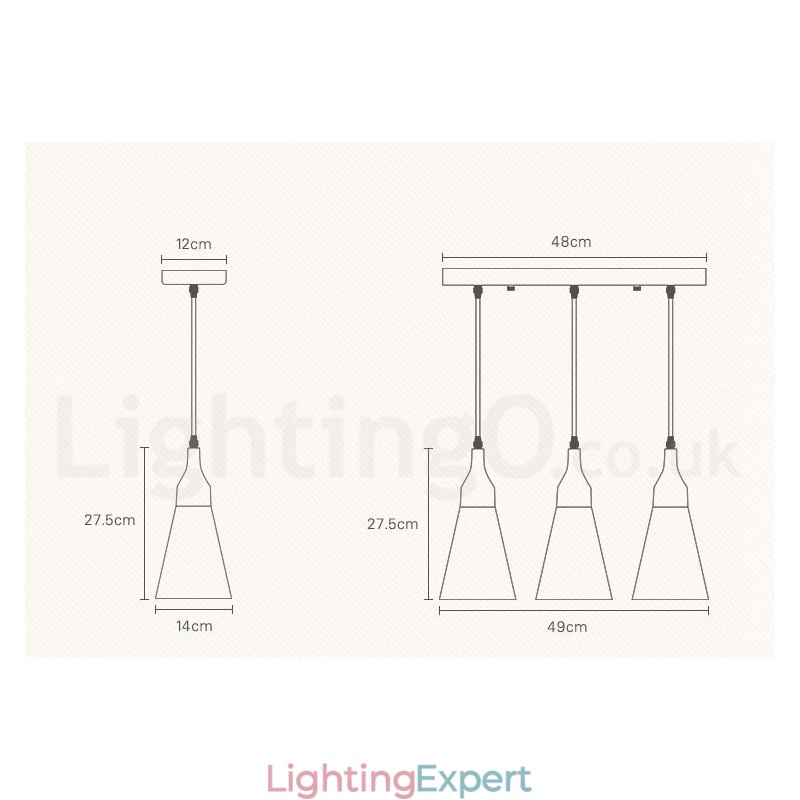 Wood Modern 1 Light 3 Lights Pendant Light with Fabric Shade