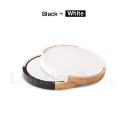 Ultra thin Multi Colour Round Wood Ceiling Lamp Solid Wood Acrylic Shade Ceiling Lamp Nordic Style