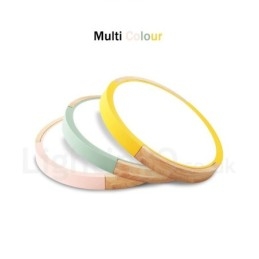 Ultra thin Multi Colour Round Wood Ceiling Lamp Solid Wood Acrylic Shade Ceiling Lamp Nordic Style