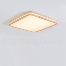 Ultra thin Round Square Rectangle Wood Ceiling Lamp Solid Wood Acrylic Shade Ceiling Lamp Nordic Style