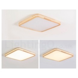 Ultra thin Round Square Rectangle Wood Ceiling Lamp Solid Wood Acrylic Shade Ceiling Lamp Nordic Style